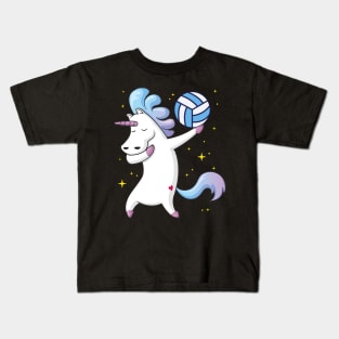 Dabbing Unicorn Volleyball Teen Girls Women Teenagers Gift T-Shirt Kids T-Shirt